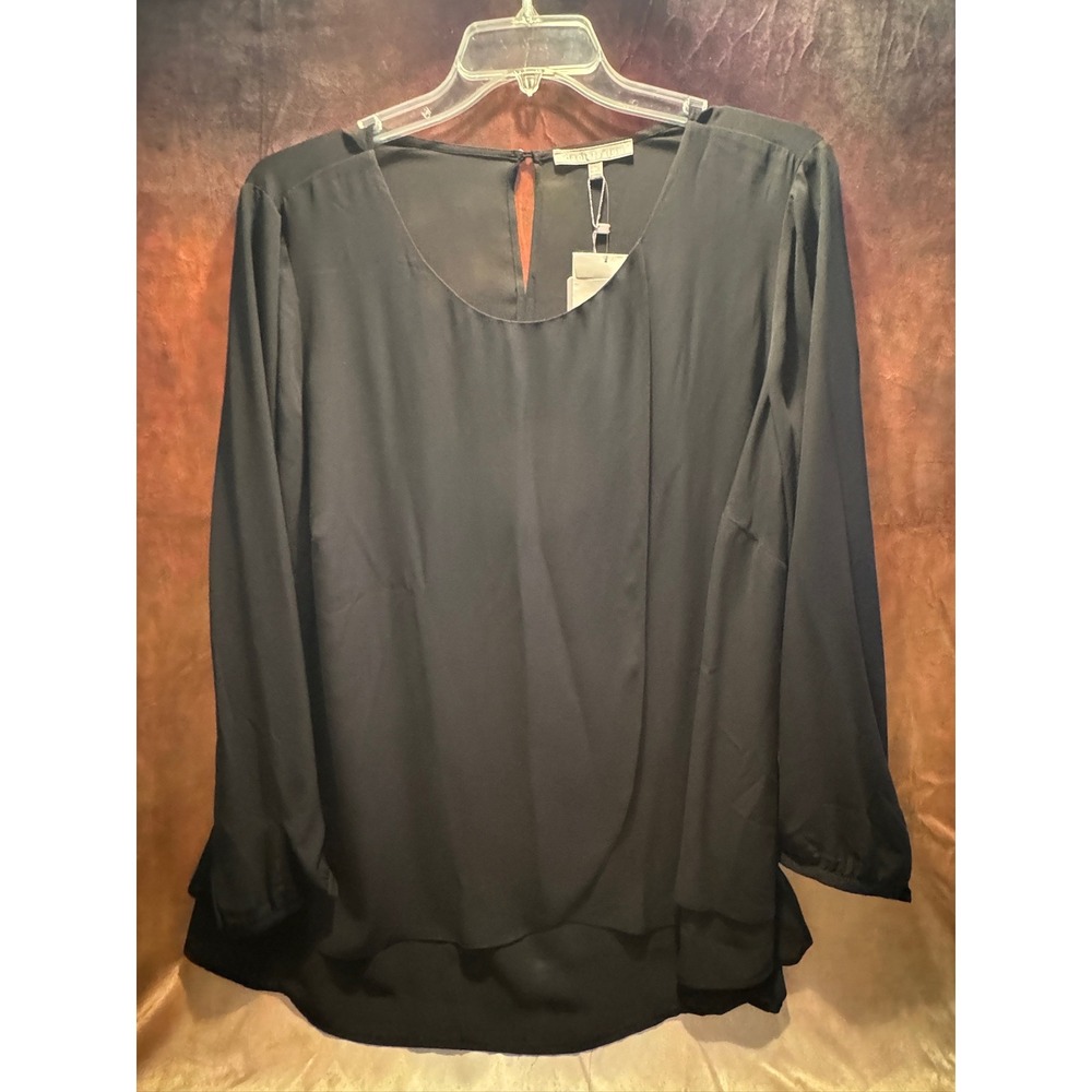 black‎ plus size blouse, Daniel Rainn brand NWT